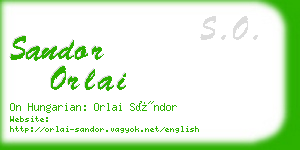 sandor orlai business card